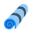 blue gym mat
